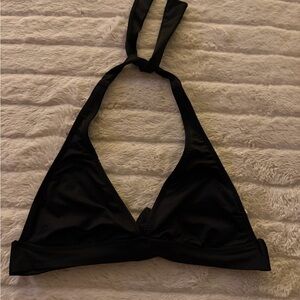 Elegant Black Halter Bikini Top